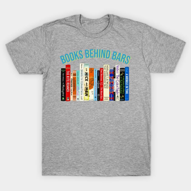 Books Behind Bars | Banned Books | Banned Books Unisex Tees | Reading Shirt | Librarian Shirt T-Shirt by akastardust